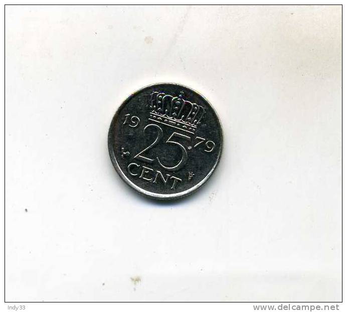 - MONNAIE PAYS BAS 1948/80 .  JULIANA . 25 CENT 1979 - 1948-1980 : Juliana