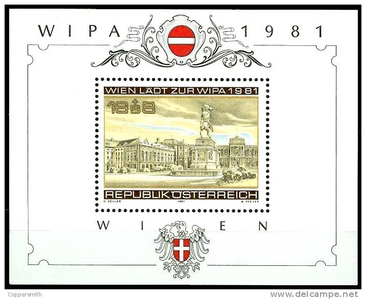 (002) Austria / Autriche / Österreich  WIPA 81  Sheet / Bf / Bloc / Architecture  ** / Mnh  Michel BL 5 - Blocs & Hojas