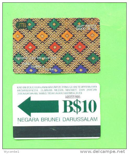 BRUNEI - Magnetic Phonecard/Fabric Pattern - Brunei