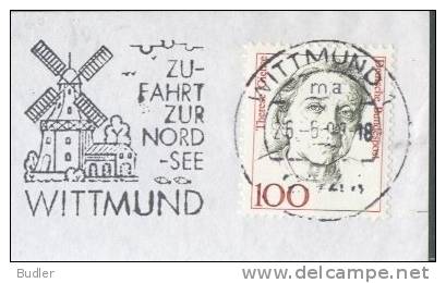 DEUTSCHE BUNDESPOST : 1992 : Postmark Slogan On Fragment : MOLEN,MOULIN,MILL, - Molens