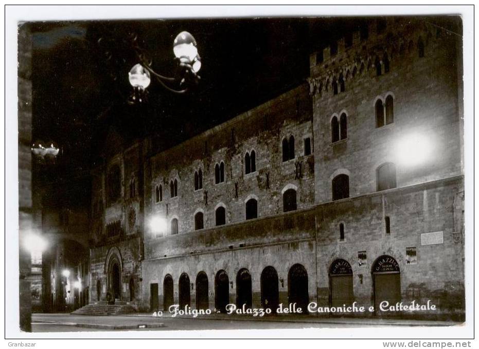 FOLIGNO, PALAZZO DELLE CANONICHE E CATTEDRALE, B/N, VG 1963   **** - Foligno