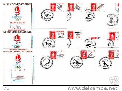 11 FDC XVIe Jeux Olympiques D'hiver Albertville 92 - Winter 1992: Albertville