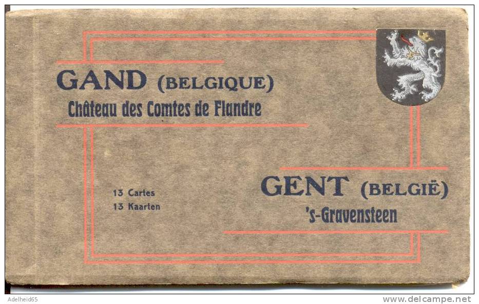 Boekje, Pochette 13 CPA PK Gent 's-Gravensteen Gand Château Des Comtes De Flandre Ed François Gillis - Gent