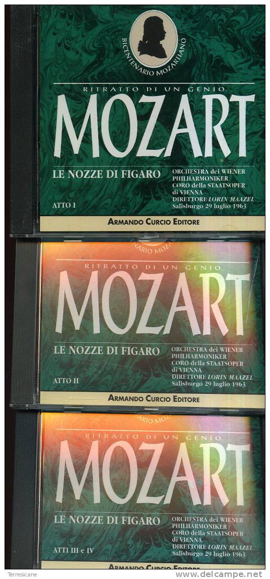 CD MOZART 3 (TRE) CD LE NOZZE DI FIGARO OPERA COMPLETA CURCIO - Klassik