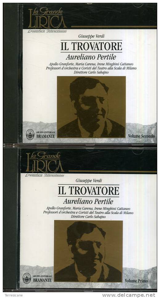 CD VERDI IL TROVATORE 2 (DUE) CD AURELIANO PERTILE BRAMANTE - Opere