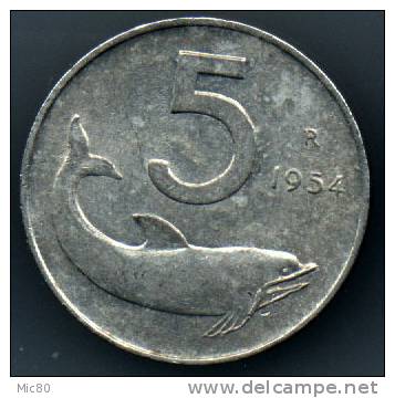Italie 5 Lires 1954 Ttb - 5 Lire