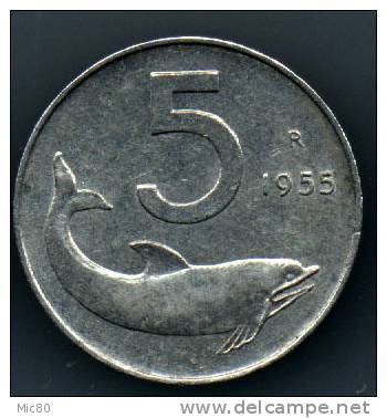 Italie 5 Lires 1955 Ttb/sup - 5 Lire