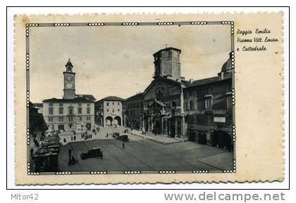 C89-Reggio Emilia-Piazza V.Emanuele E Cattedrale-Auto-P.F.v.16-11-1940 X San Giovanni La Punta- Catania. - Reggio Nell'Emilia