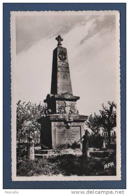 67 - CP MORSBRONN LES BAINS - BAS RHIN - MONUMENT DES CUIRASSIERS - COLLECTION M. LEHNER - APA POUX ALBI - Woerth