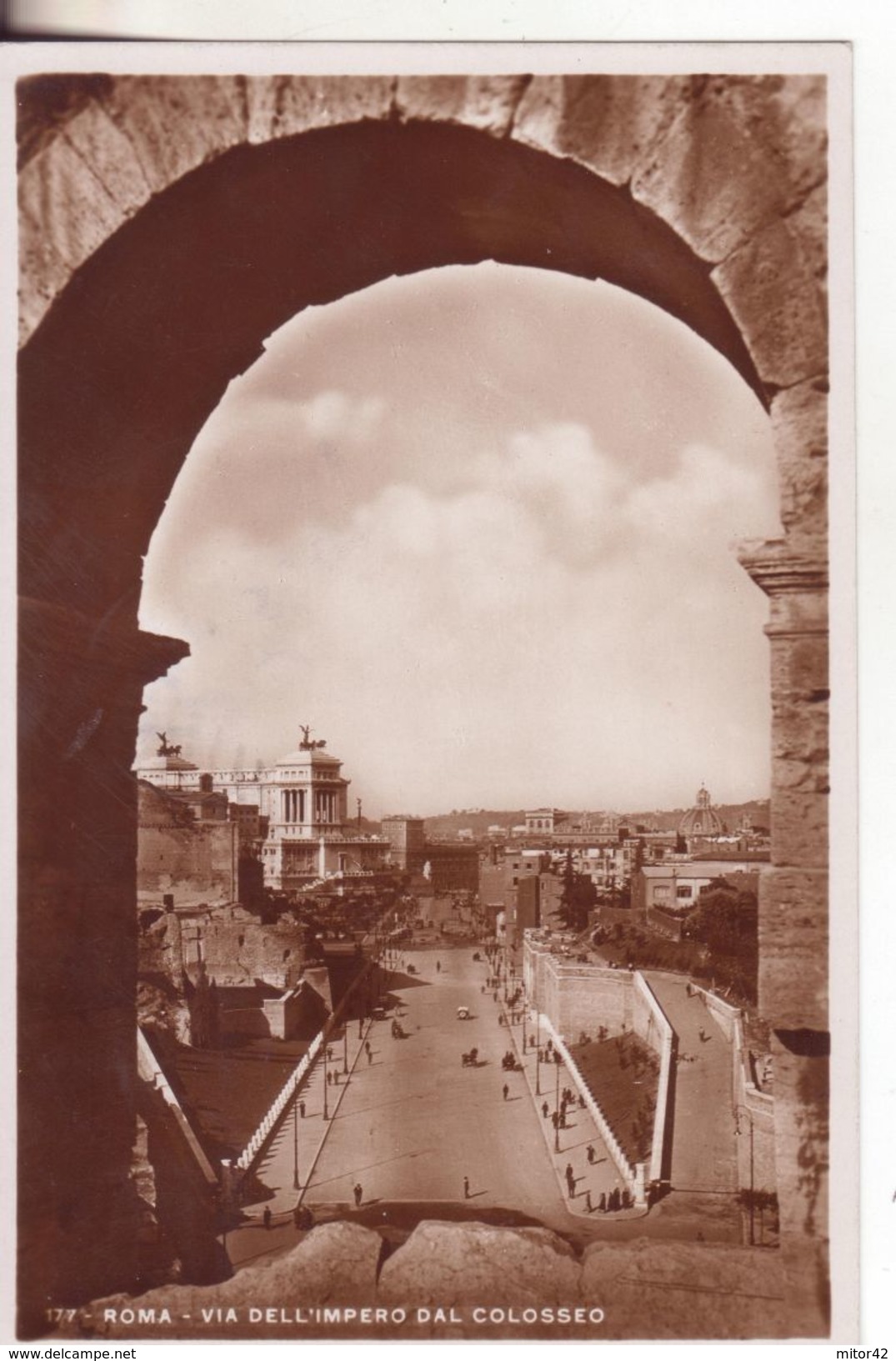 176-Roma-Lazio-Via Dell' Impero Dal Colosseo-v.1936 X Reggio Calabria-coppia 10c.Imperiale-storia Postale - Colosseum