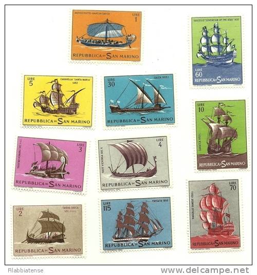 1963 - 618/27 Navi     +++++++ - Unused Stamps