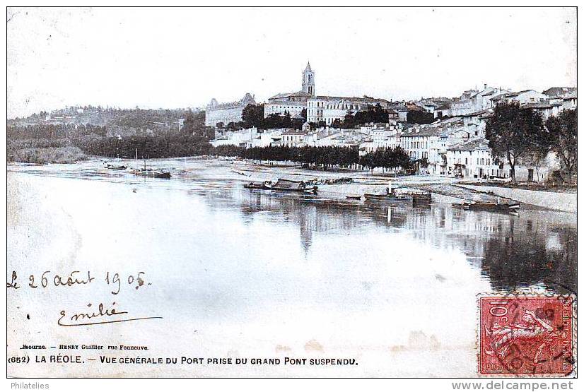 LA REOLE   LE PORT 1905 - La Réole