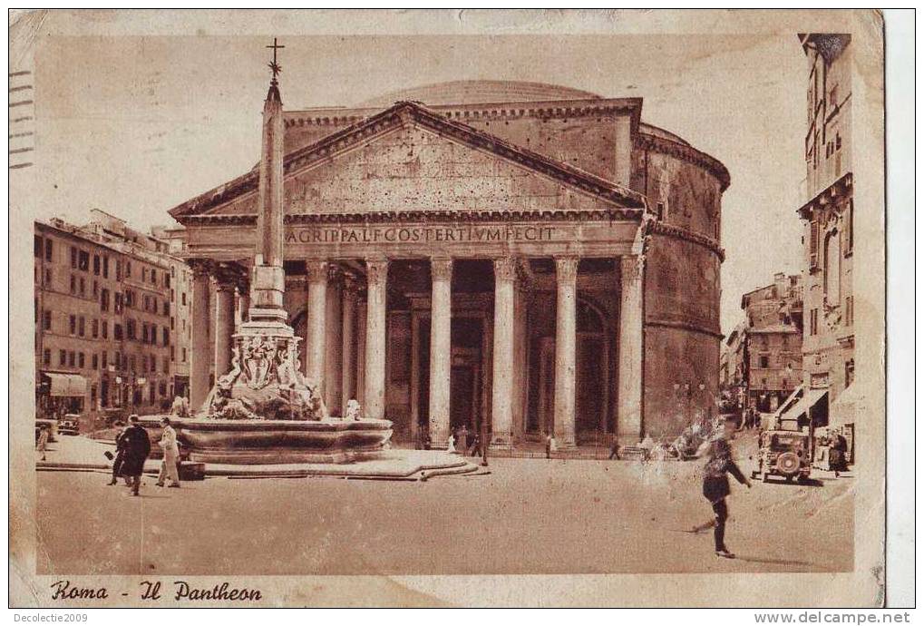 Z3086 Italy Lazio Roma Il Pantheon Npt Used PPC 1939 - Pantheon