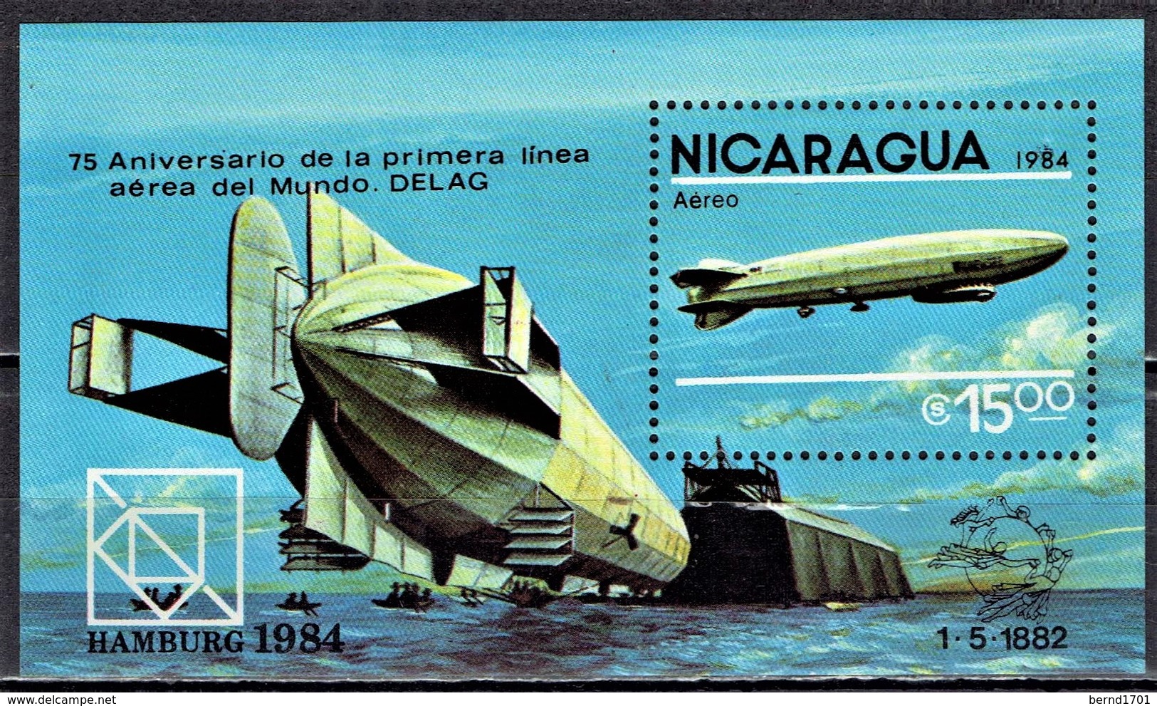 Nicaragua - Block 158 Postfrisch / MNH ** (A149) - Zeppelins