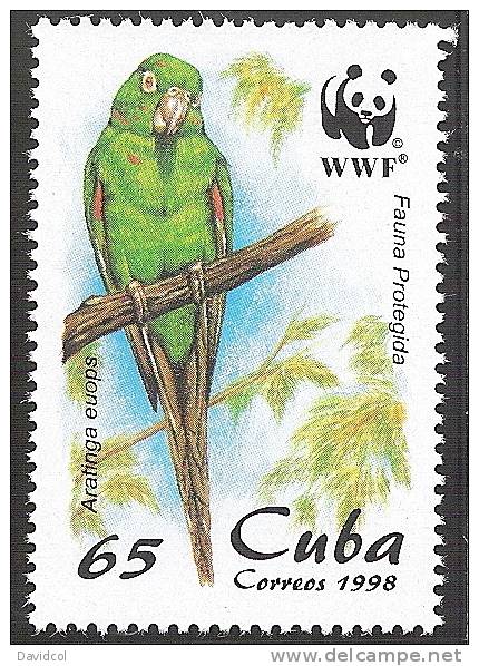 Q603.-.C UB A.-( 1998 ).-EDIFIL #: 4304-05  -.MNH .-. W.W.F.  - BIRDS / PAJAROS. COTORRA. - Pappagalli & Tropicali