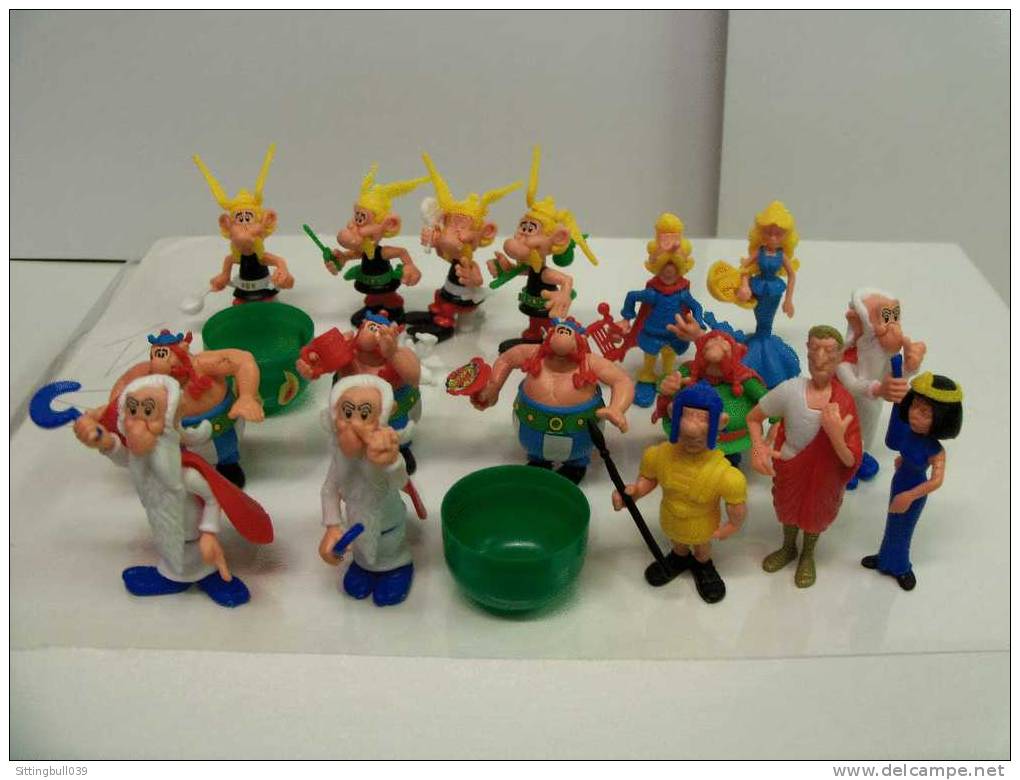 ASTERIX. 16 FIGURINES ASTERIX MONTABLES KINDER SURPRISE. RARE SERIE COMPLÈTE FRANCAISE ET ALLEMANDE. 1990 - Figurines En Plástico