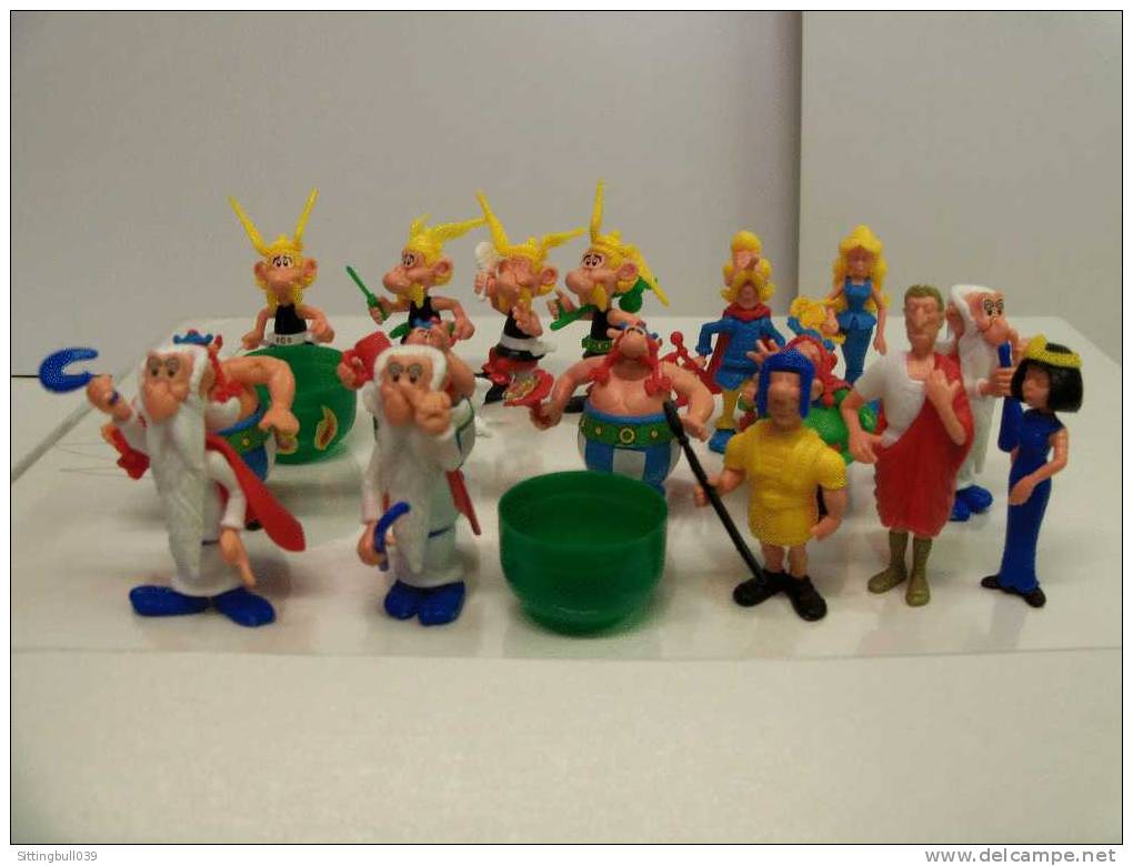 ASTERIX. 16 FIGURINES ASTERIX MONTABLES KINDER SURPRISE. RARE SERIE COMPLÈTE FRANCAISE ET ALLEMANDE. 1990 - Figurines En Plástico