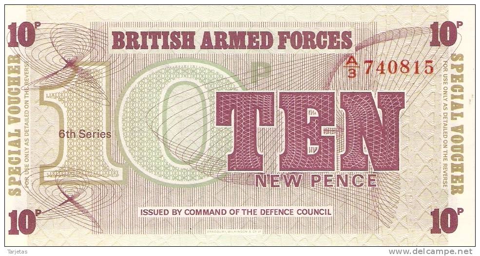 BILLETE DE BRITISH ARMED FORCES DE 10 PENCE - Otros & Sin Clasificación