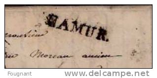 BELGIQUE : 1815:Précurseur:NAMUR Pour LIEGE.Oblit.Griffe NAMUR En Noir. - 1814-1815 (Generaal Gouv. België)