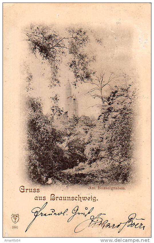 RAR Gruss Aus Braunschweig - Am, Bosselgraben 1899 - Braunschweig