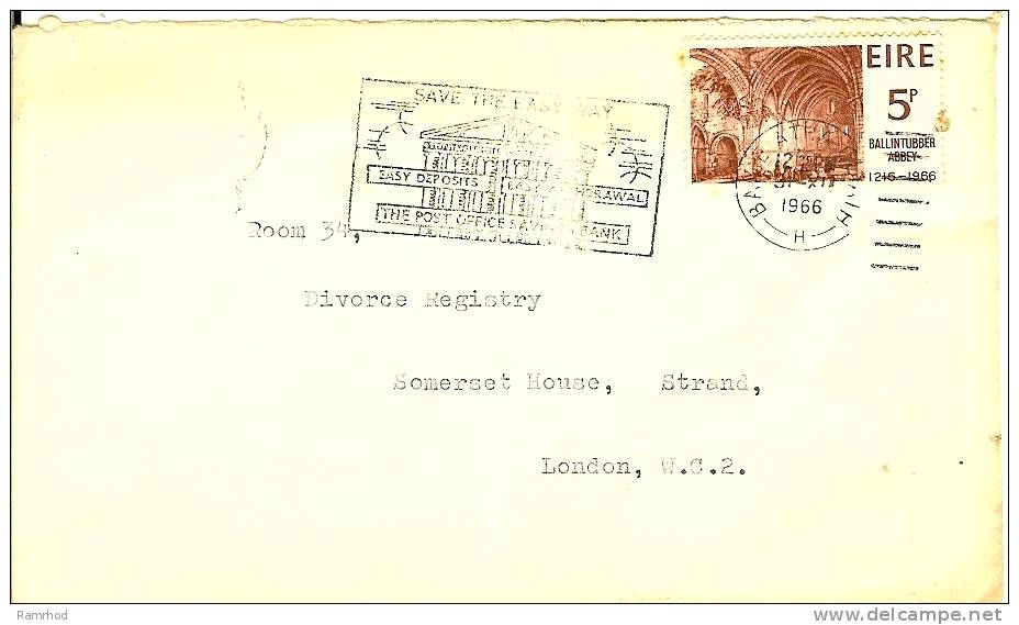 IRELAND 1966 - COVER  BALLINTUBBER ABBEY WITH NICE SLOGAN POSTMARK - Covers & Documents
