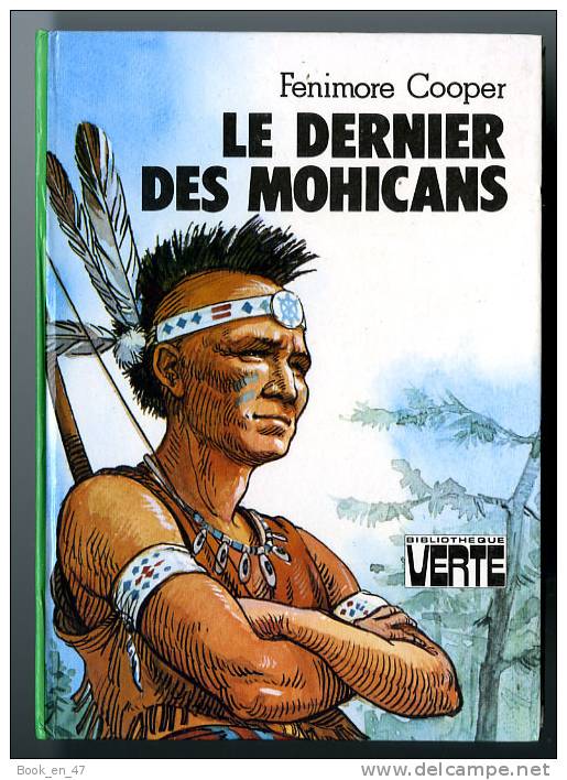 {03310} F Cooper "Le Dernier Des Mohicans" Biblio Verte, EO (Fr) 1980 - Bibliotheque Verte
