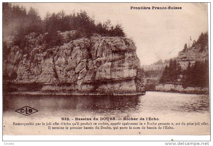 BASSINS DU DOUBS.ROCHER DE L´ECHO. - Bassins