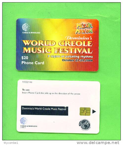 DOMINICA - Chip Phonecard/Creole Music Festival 2000 - Dominica