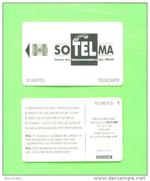 MALI - Chip Phonecard/Sotelma 10 Units - Mali