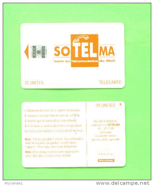 MALI - Chip Phonecard/Sotelma 20 Units - Malí