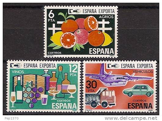 ESPAÑA 1981 - ESPAÑA EXPORTA - Edifil 2626-2628 - Yvert 2254-2256 - Trucks