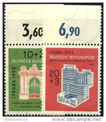 Germany B332-33 Mint Never Hinged Semi-Postal Set From 1953 - Unused Stamps