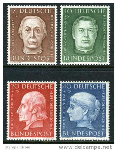 Germany B338-41 Mint Never Hinged Portrait Set From 1954 - Neufs