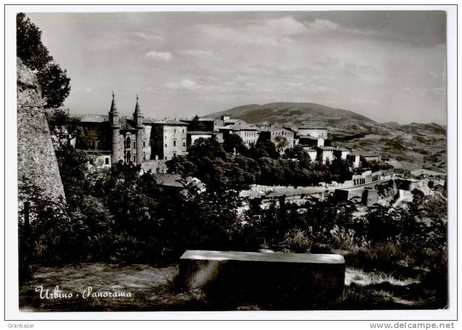 URBINO, PANORAMA, B/N, VG 1963   **** - Urbino