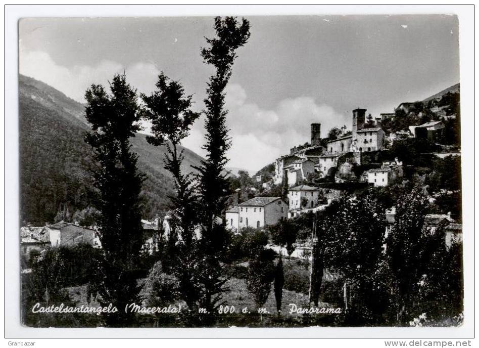 CASTELSANTANGELO, PANORAMA, B/N, VG 1955   **//** - Macerata