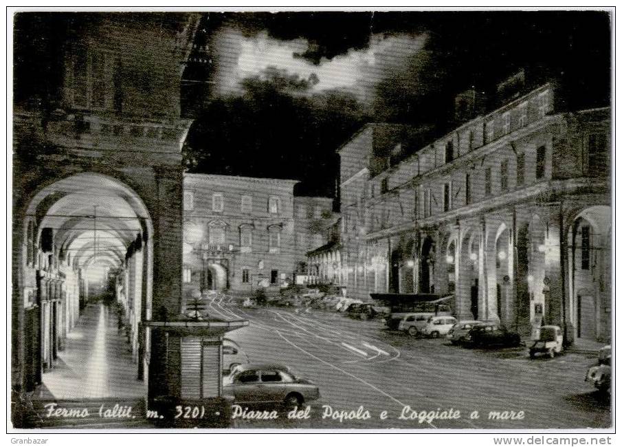 FERMO, PIAZZA DEL POPOLO, B/N, VG 1968   **** - Fermo