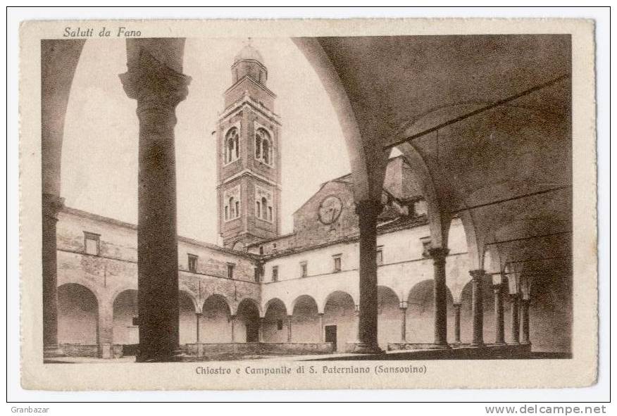 FANO, SAN PATERNIANO, CHIOSTRO E CAMPANILE, B/N, F/P   **** - Fano