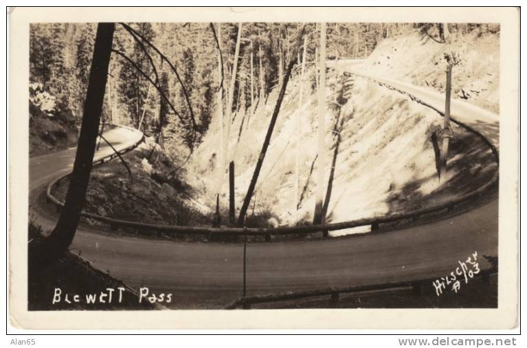 Cascade Mountains Washington State, Blewitt Pass Highway, C1930s Vintage Real Photo Postcard - Autres & Non Classés