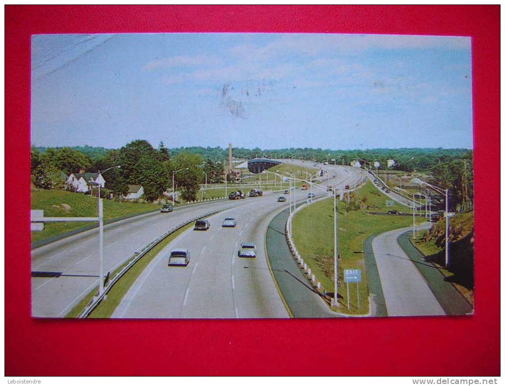 CPSM -ETATS-UNIS : THE CONNECTICUT TURNPIKE -SERVING BUSINESS END RECREATION -THIS 129 MILES TURNPIKE TRAVERSES-3 PHOTOS - Other & Unclassified