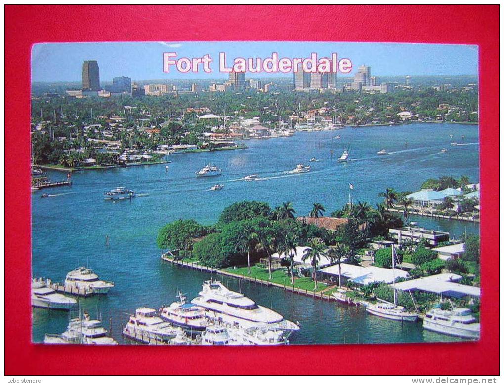 CPM -ETATS-UNIS : FLORIDE??- FORT LAUDERDALE -THE VENISE OF AMERICA WATERWAYS WITH DOWNTOWN IN THE BACKGROUND - Fort Lauderdale