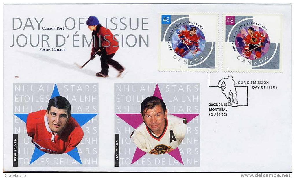 Canada Hockey Sur Glace Eishockey NHL All Stars Etoiles De La LNH Joueur Player Serge Savard Stan Mikita - Eishockey