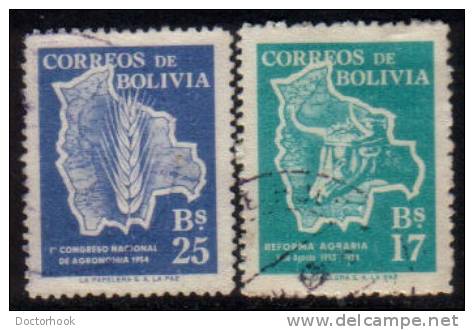 BOLIVIA   Scott #  384-7,C 176-81  F-VF USED - Bolivia