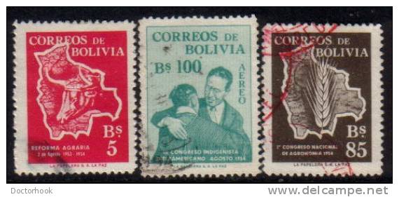 BOLIVIA   Scott #  384-7,C 176-81  F-VF USED - Bolivia