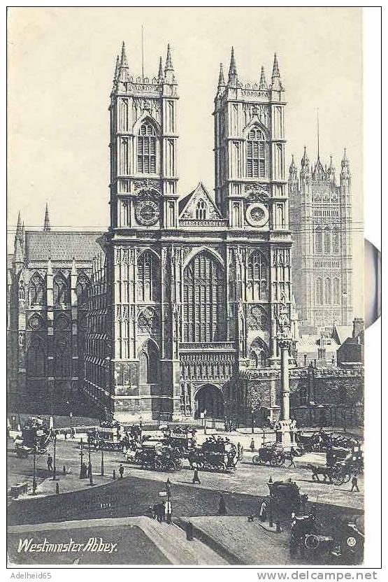 Westminster Abbey With Heavy (horse Carriage) Traffic The Valentine - Westminster Abbey