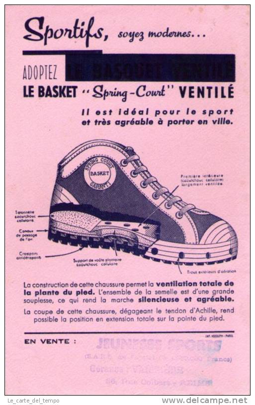 BUVARD: BASKET VENTILEE Spring-Court .Chaussure De Sport Et De Ville. - Shoes