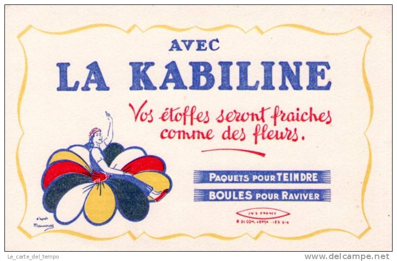 BUVARD: La Kabiline - Pour Teindre Et Raviver - Wassen En Poetsen