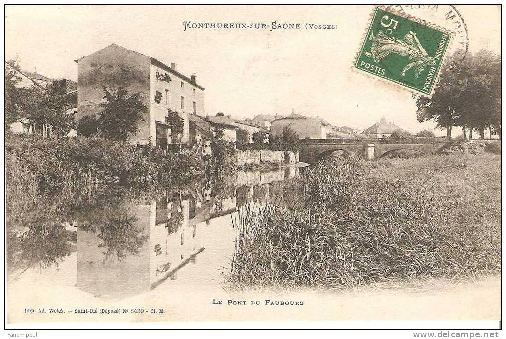 MONTHUREUX-SUR-SAÔNE.     Le Pont Du Faubourg - Monthureux Sur Saone