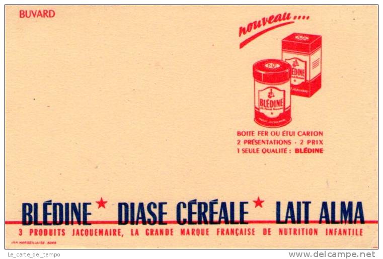 BUVARD: JACQUEMAIRE Blédine Lait Alma Diase Céréale - Food