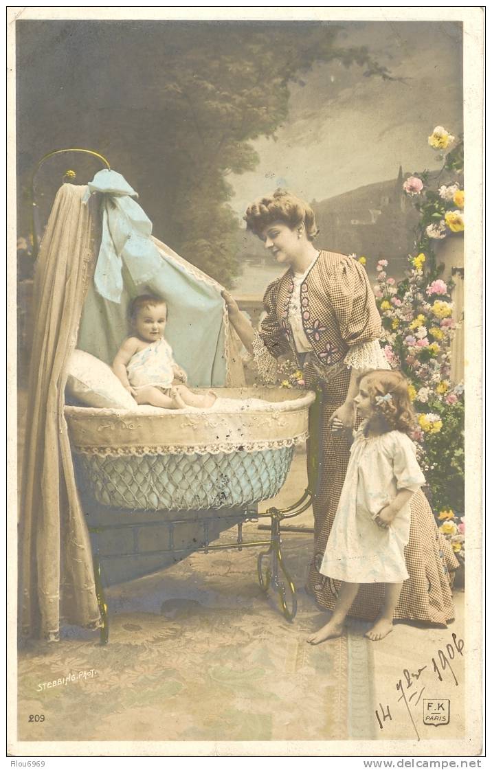CARTE POSTALE     17 SEPTEMBRE 1906 NAISSANCE - Geboorte