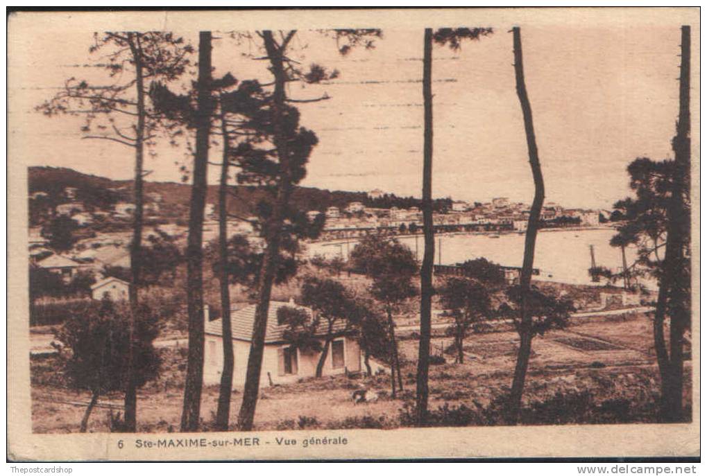 CPA 83 FRANCE VAR ST. MAXIME NO. 6 SAINTE-MAXIME SUR MER VUE GENERALE LIGHT CREASE - Sainte-Maxime